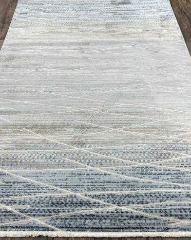 Ковер турецкий FU50A MISSHA (Полиэстер, серый, голубой)