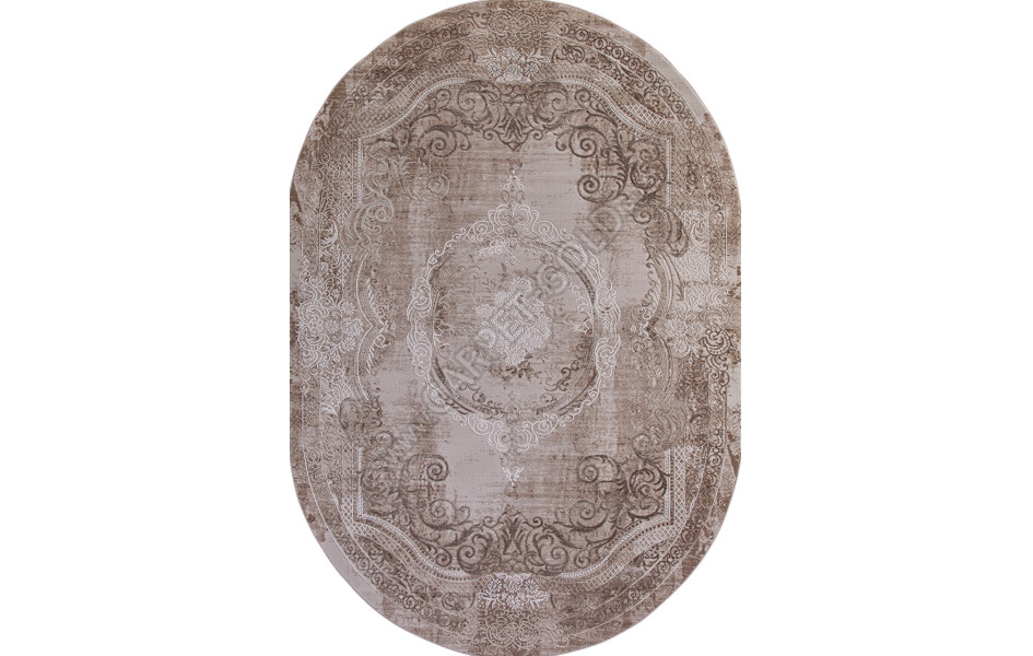 Ковер турецкий овальный 03707A BROWN - коллекция ARMINA