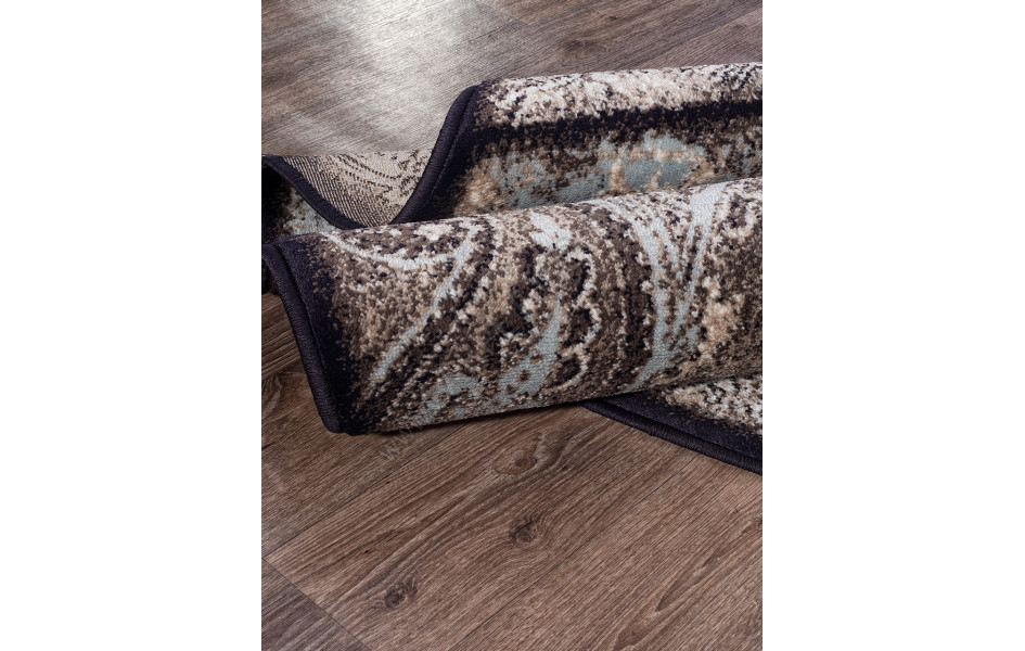 Ковер d328 - BROWN - Круг - коллекция VALENCIA DELUXE