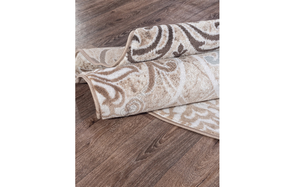 Ковер d310 - CREAM-BROWN - Круг - коллекция VALENCIA DELUXE