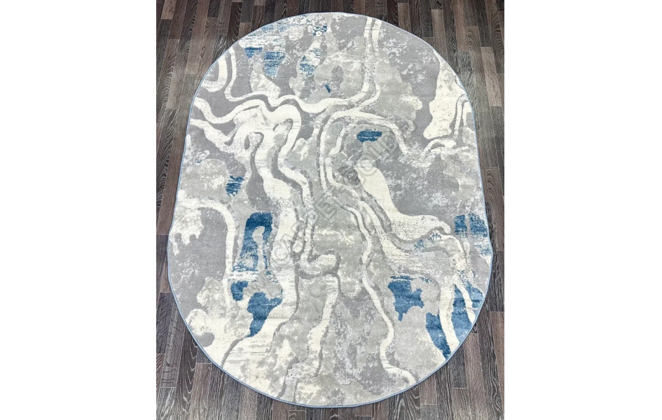 Ковер турецкий D070B_D.GREY коллекции Bojnord овальный