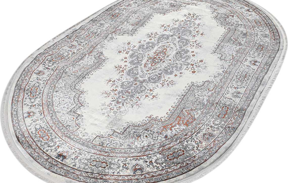 Турецкий ковер Regnum 37662B OVAL BLUE / L.GREY