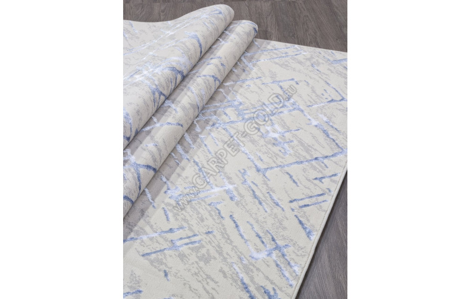 Ковер F164 - CREAM-BLUE - Прямоугольник - коллекция LIMAN