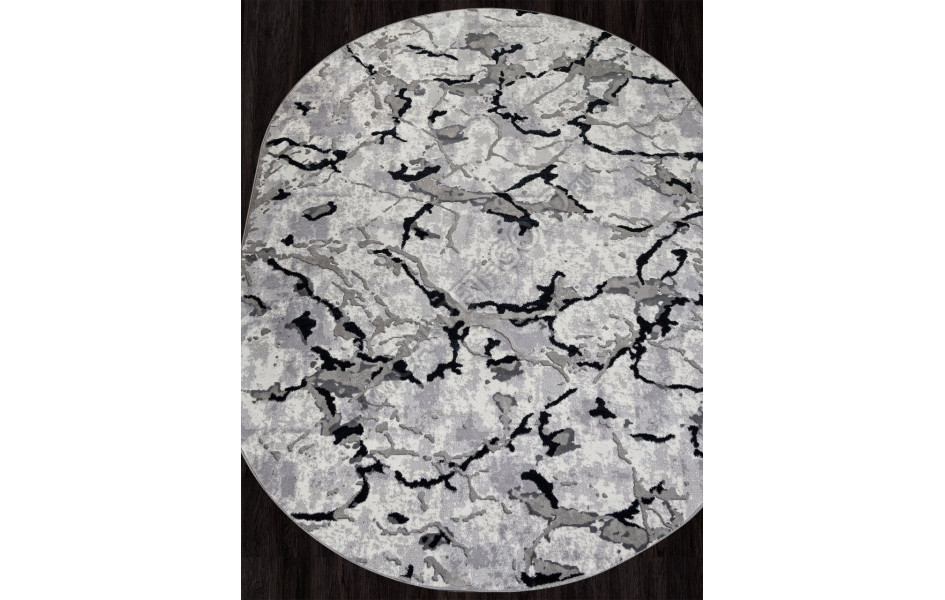 Ковер F289 - DARK GRAY - Овал - коллекция PALERMO
