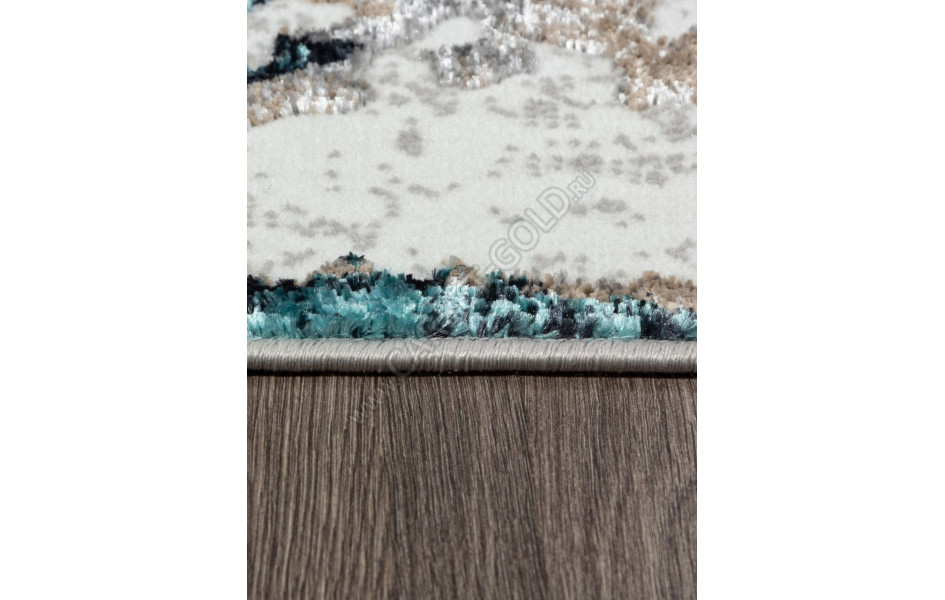 Ковер 01632A - GREY / TURQUOISE - Прямоугольник - коллекция PARADIZE