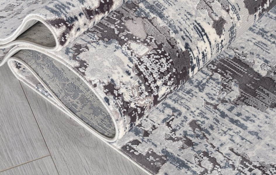 Ковер 00271 - GREY / BLUE - Прямоугольник - коллекция DUBAI