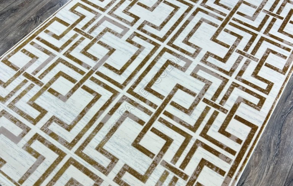 Иранский ковер Paris 1220 yellow cream из бамбукового шелка